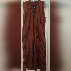 ASOS Red and Black Maxi Shirt with Striking Stripes